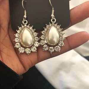 White earrings